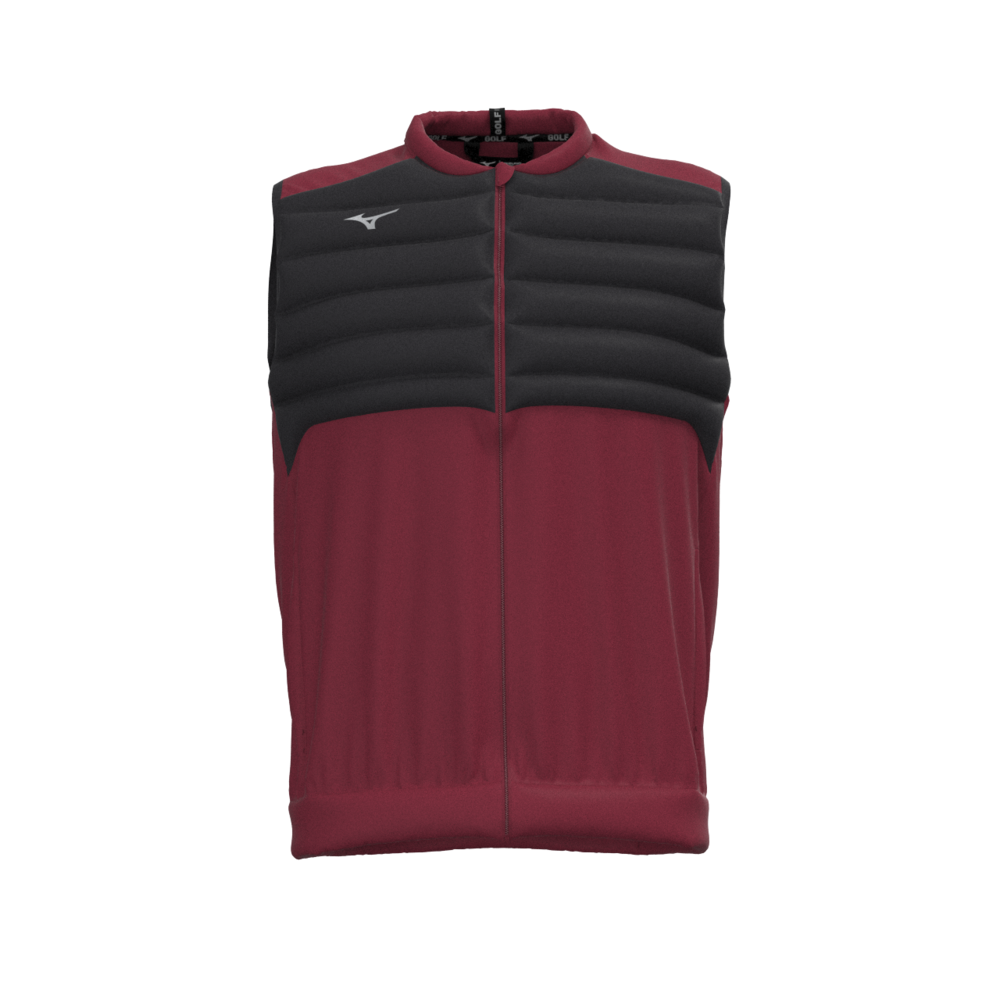 Mizuno Hybrid Bomber Gilet Burgundy Homme TailleM